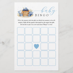 Lámina Juego de bingo para bebé brunch con crepes de arán