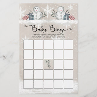 Lámina Juego de bingo para bebé con ducha de bebé con nev