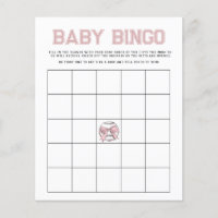 Juego de Bingo para Bebé de Béisbol Pink Batter Up