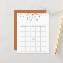 Lámina Juego de Bingo para Bebé de Flor Silvestre