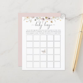 Lámina Juego de Bingo para Bebé de Flor Silvestre