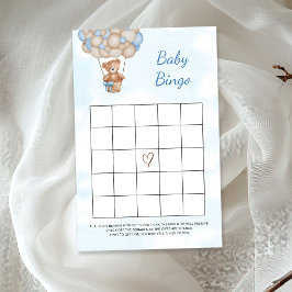 Lámina Juego de Bingo para Bebé de Osito de Peluche