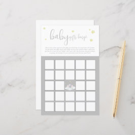 Lámina Juego de Bingo para Bebé Gris Gris Ligero para Ele