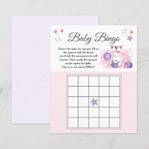 Lámina Juego de Bingo para Bebé Rosa de Halloween Chica B
