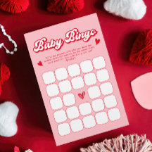 Juego de bingo para bebés de San Valentín Baby Sho