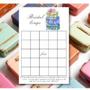 Lámina Juego de Bingo para Despedida de Soltera de Viaje