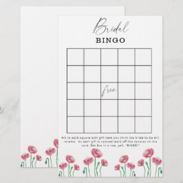 Lámina Juego de bingo para despedida de soltera en jardín