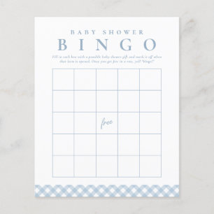 Lámina Juego de bingo para ducha de bebé en un lindo ging