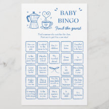 Juego de Bingo para encontrar al invitado bebé con