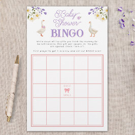 Lámina Juego de Bingo para Flores Silvestres Geese Baby S