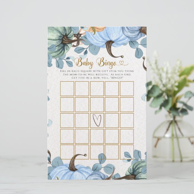 Lámina Juego de bingo para la ducha de bebé (Anverso de pie)