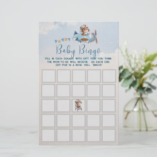 Lámina Juego de bingo para la ducha de bebé