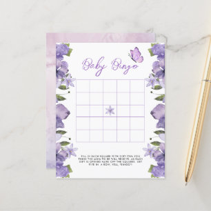 Lámina Juego de Bingo para Mariposas Moradas