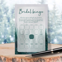 Lámina Juego de bingo Pine Tree Forest Green Bridal Showe
