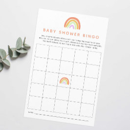 Lámina Juego de bingo Rainbow Baby Shower Cueach