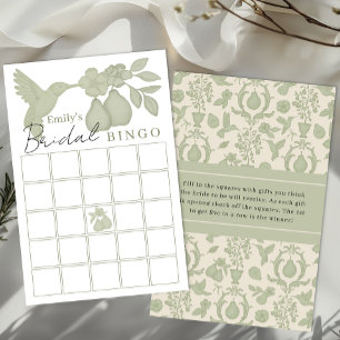 Lámina Juego de Bingo Sage Green Perfect Pear Bridal Show