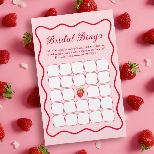Lámina Juego de Bingo Strawberry Bridal Shower (Subido por el creador)