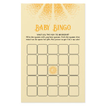 Juego de bingo Sunshine Bebé ducha