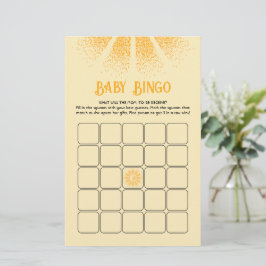 Lámina Juego de bingo Sunshine Bebé ducha