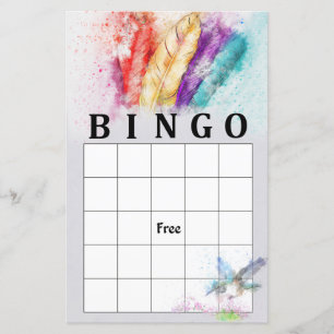 Lámina Juego de bingo Tribal Feather