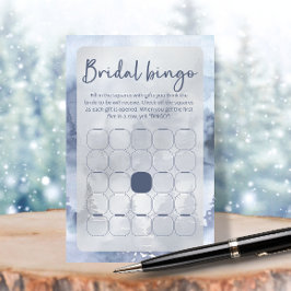 Lámina Juego de bingo Winter Forest Navy Blue Bridal Show