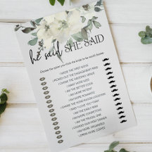Juego de Boda Él Dijo Ella Dijo Blanco Marfil