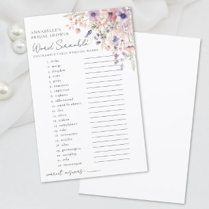 Lámina Juego de bodas de novia con flores silvestres deso