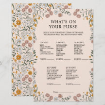 Juego de Boho Floral Botánico ¿Qué hay en tu Bolso