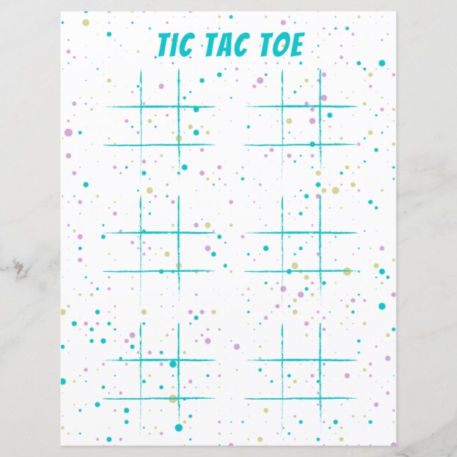 Lámina Juego de bolígrafo Tic Tac Toe Fun (Anverso)