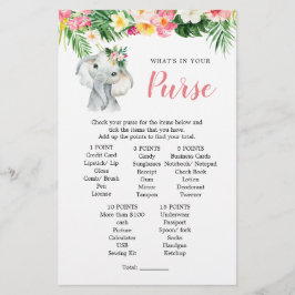 Lámina Juego de bolsa para elefantes tropicales Chica Bab