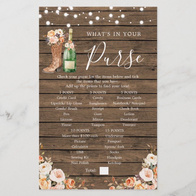 Lámina Juego de bolso de ducha con burbujas rusticas y bu (Anverso)