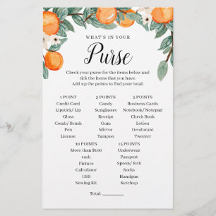 Lámina Juego de bolsos gemelos Baby Shower para naranjas