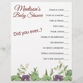 Lámina Juego de búsqueda de Baby Shower Word 🍼 divertido