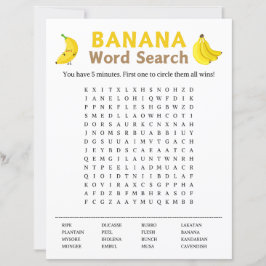 Lámina Juego de búsqueda de palabras banana
