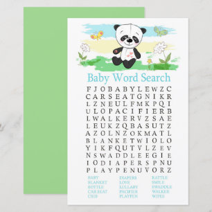 Lámina Juego de búsqueda de palabras de Baby panda Baby S