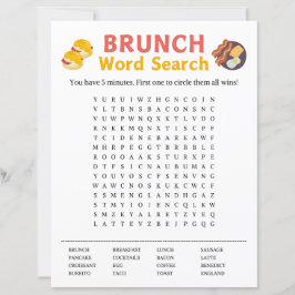 Lámina Juego de búsqueda de palabras de Brunch