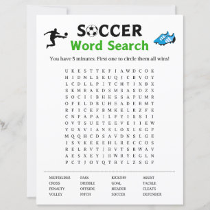 Lámina Juego de búsqueda de palabras de fútbol
