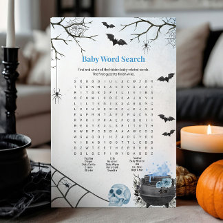 Lámina Juego de búsqueda de palabras de Halloween 'Blue A