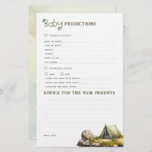 Lámina Juego de Campsite de consejos y predicciones para 
