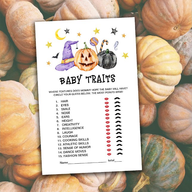 Lámina Juego de Características de Bebé de Halloween (Subido por el creador)