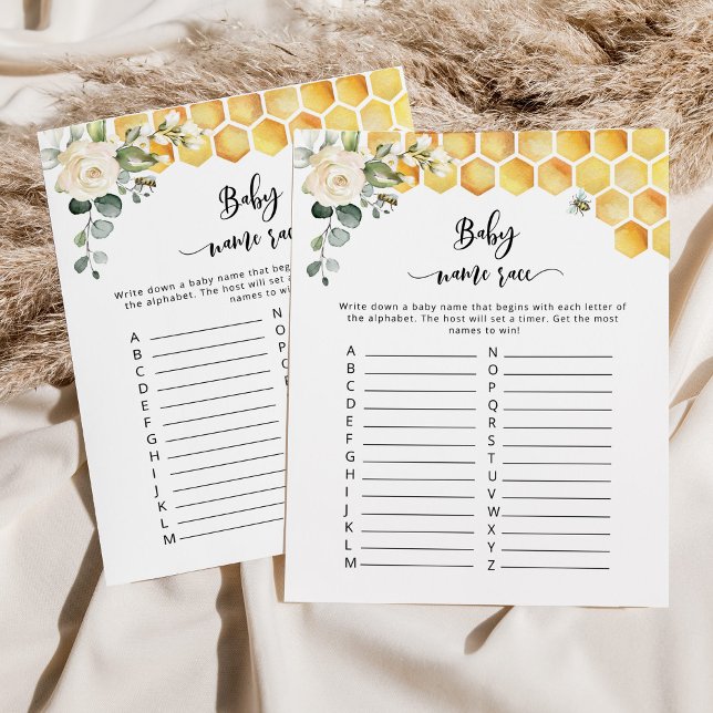 Lámina Juego de carrera de nombres de bebé Mamá abeja (Subido por el creador)