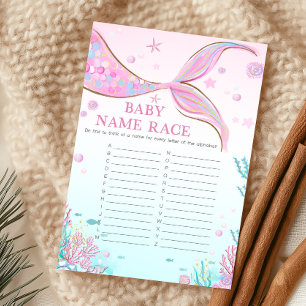 Lámina Juego de carrera de nombres de bebé para baby show