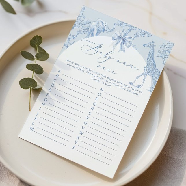 Lámina Juego de carrera de nombres de bebé Toile Jungle B (Subido por el creador)