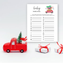 Lámina Juego de carreras de nombres de bebé