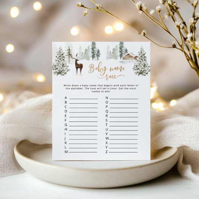 Lámina Juego de carreras de nombres de bebé de ciervos fo (Subido por el creador)