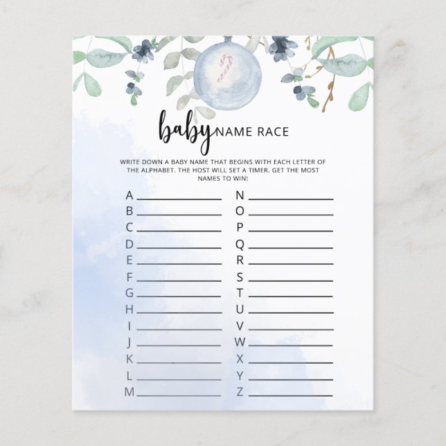 Lámina Juego de carreras Winter Baby (Anverso)