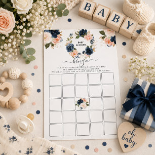 Lámina Juego de Cartas de Bingo para Baby Shower Floral A