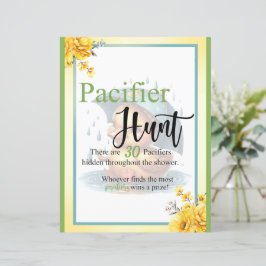 Lámina Juego de caza del pacificador de Baby Shower Cute 