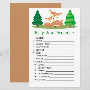 Lámina Juego de chatarra de palabras de Deer Baby