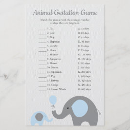 Lámina Juego de coincidencia de gestación de animales de